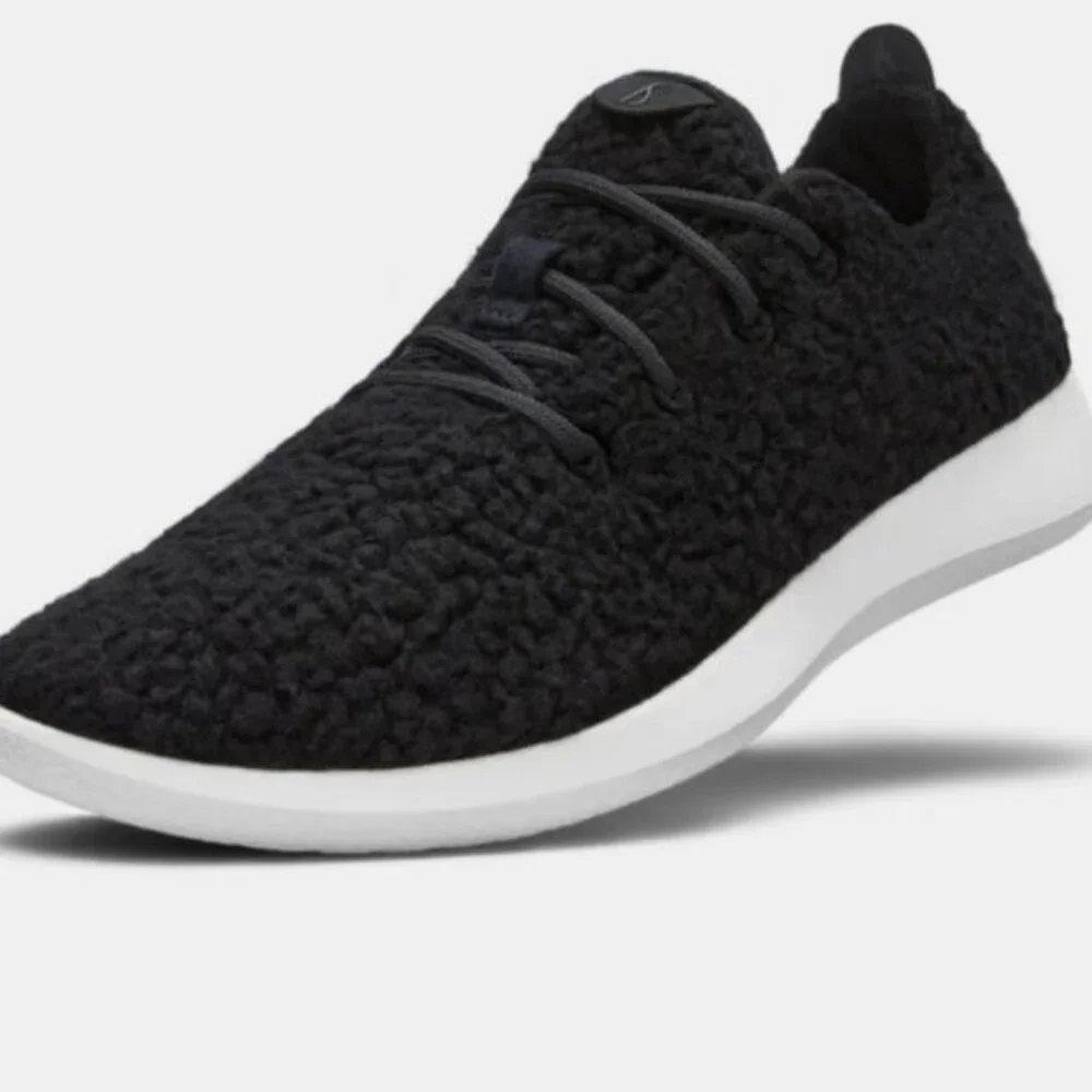 allbirds Merino Wool Runner Fluff Sneakers Size 11 Men's New Black Comfort